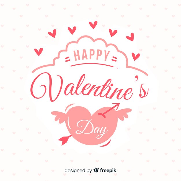 Vector gratuito fondo san valentín corazones volando