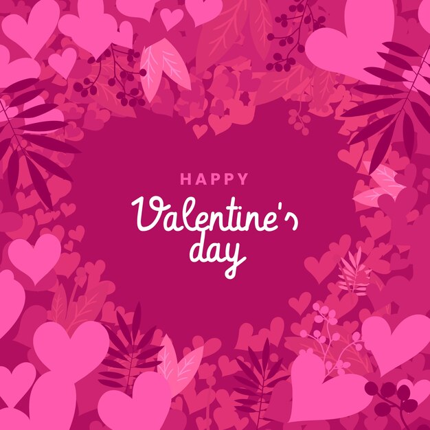 Fondo de san valentin dibujado a mano