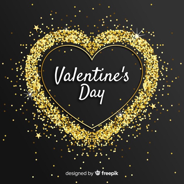 Fondo de san valentín dorado