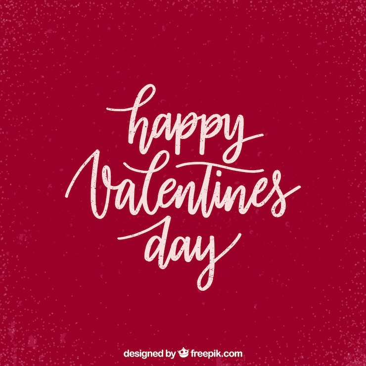 Vector gratuito fondo de san valentin de lettering