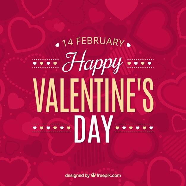 Fondo de san valentín plano