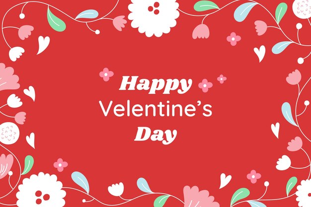 Fondo de san valentín plano