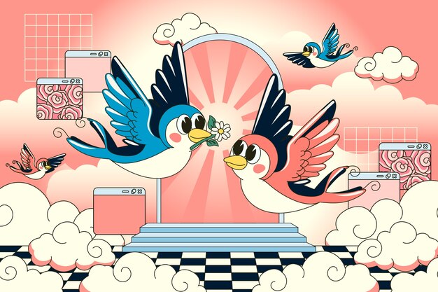 Fondo de san valentín plano