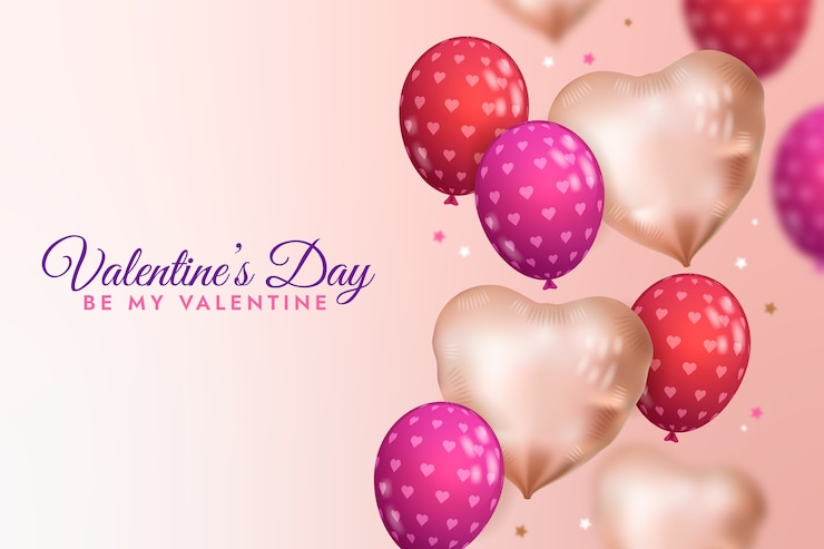 Vector gratuito fondo de san valentín realista