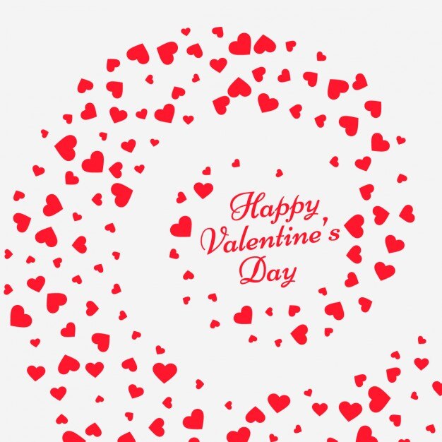Fondo de San Valentín con remolino de corazones