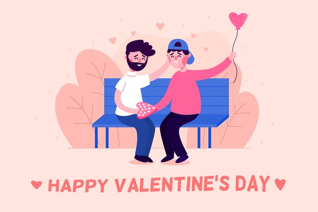 Vector gratuito fondo de san valentín con saludo