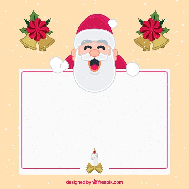 Vector gratuito fondo de santa claus con cartel