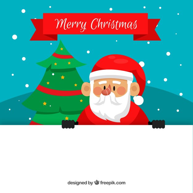 Fondo de santa claus con cartel
