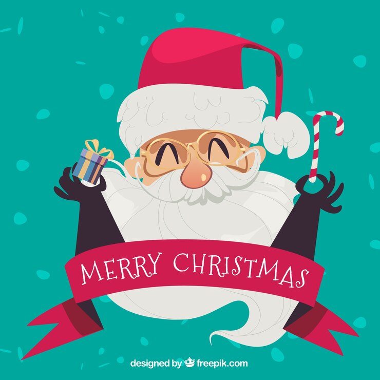 Vector gratuito fondo de santa claus feliz 