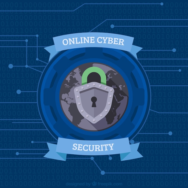 Vector gratuito fondo de seguridad en línea