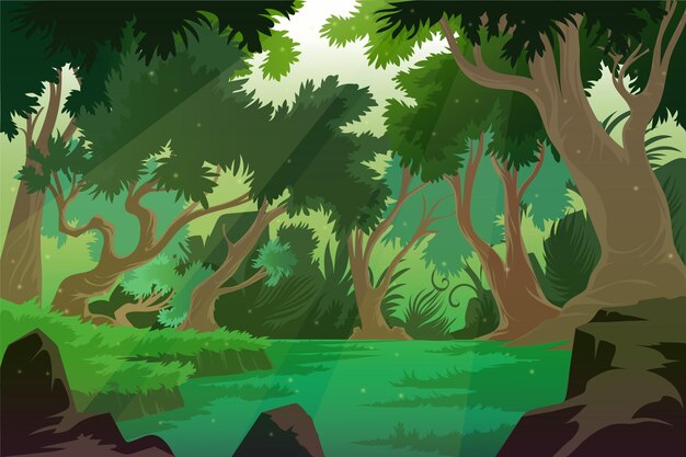 Fondo de selva detallada