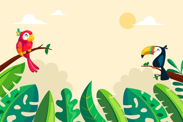 Fondo de selva de dibujos animados
