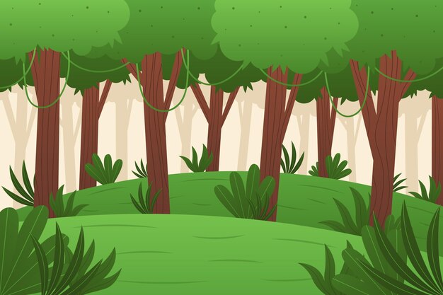 Fondo de selva plana orgánica