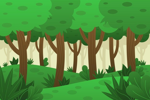 Fondo de selva plana orgánica