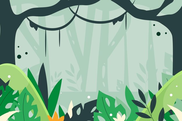 Fondo de selva plana orgánica