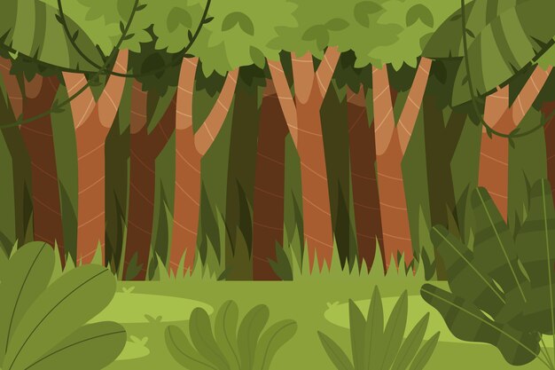 Fondo de selva plana orgánica