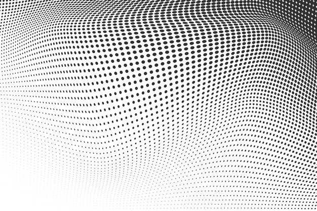 Fondo de semitono blanco y negro de diseño plano