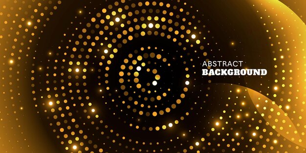 fondo de semitono circular de estilo dorado brillante