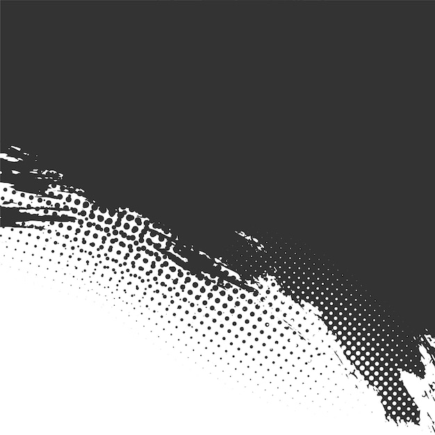 Vector gratuito fondo de semitono de grunge en color blanco y negro