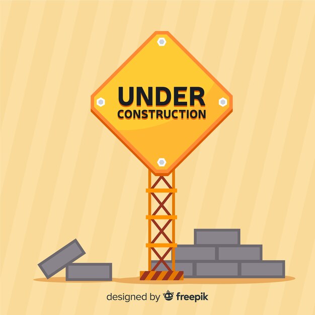 Fondo señal en construcción realista