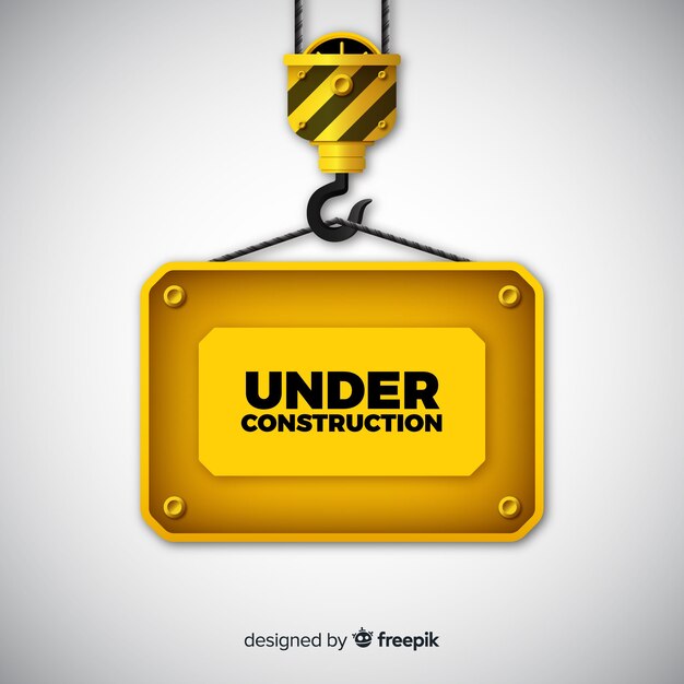Fondo señal en construcción realista