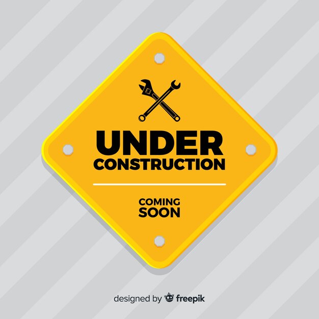 Fondo señal en construcción realista