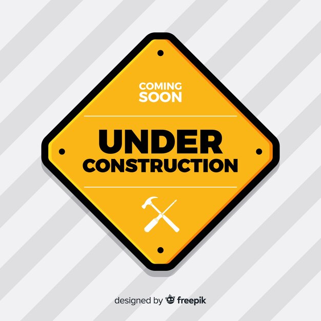 Fondo señal en construcción realista
