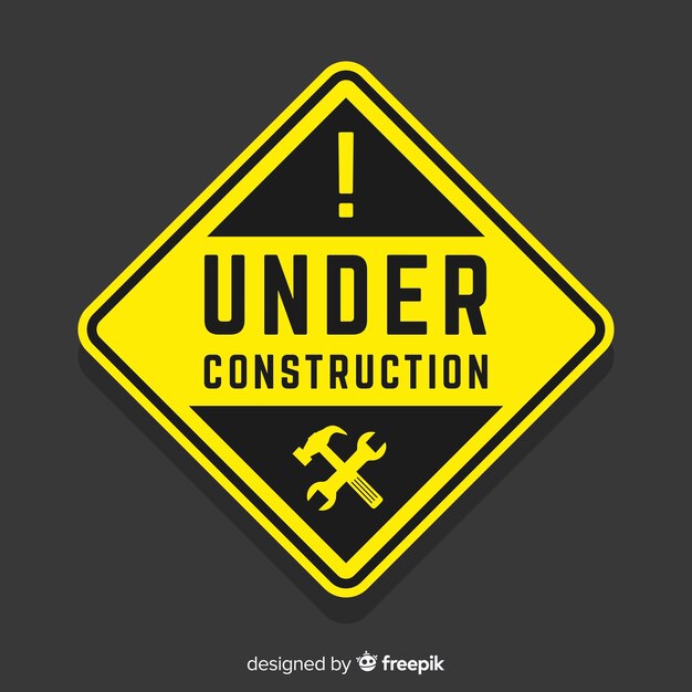 Fondo señal en construcción realista