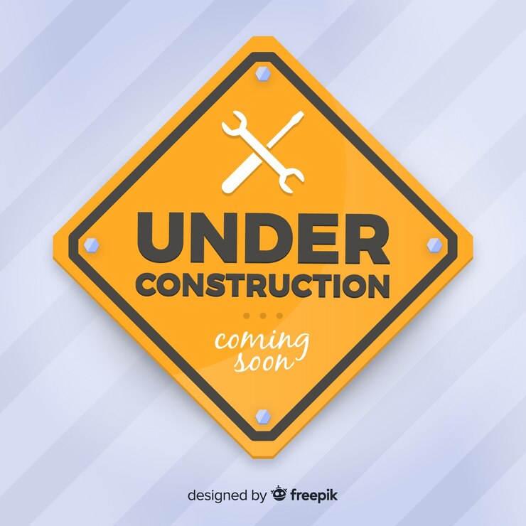 Vector gratuito fondo señal en construcción realista