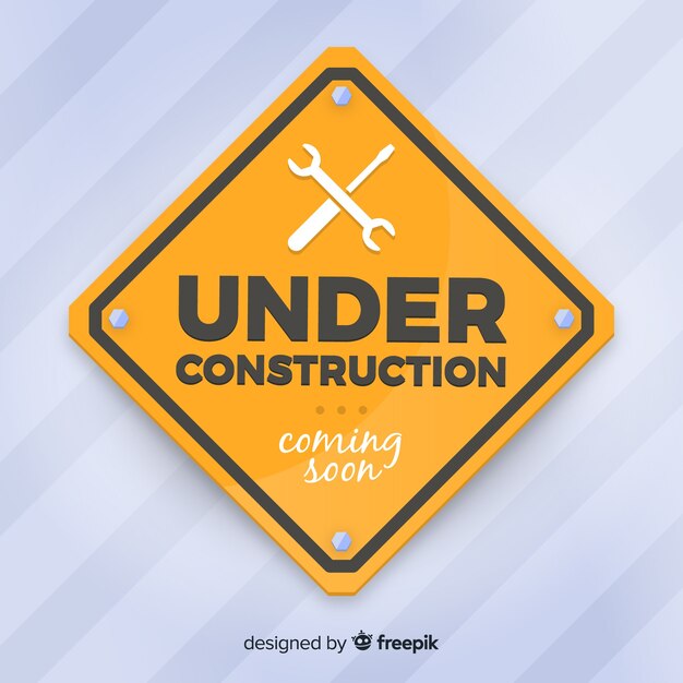 Fondo señal en construcción realista