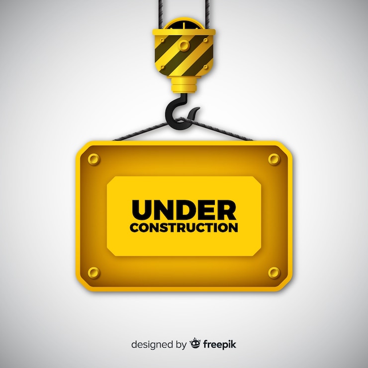 Vector gratuito fondo de señales realistas bajo la construcción