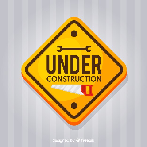Fondo de señales realistas bajo la construcción