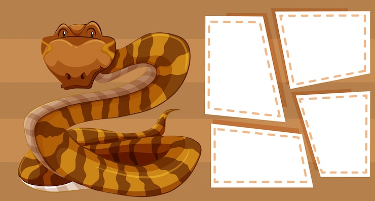 Vector gratuito fondo de serpiente en nota