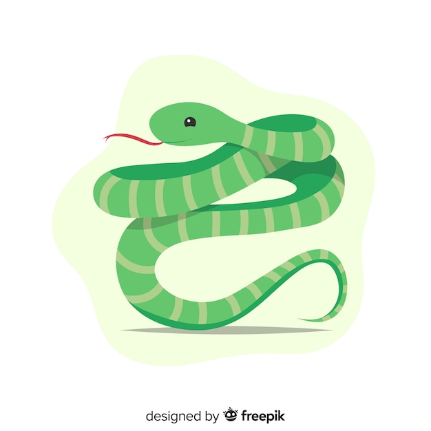 Fondo serpiente siseando dibujada a mano