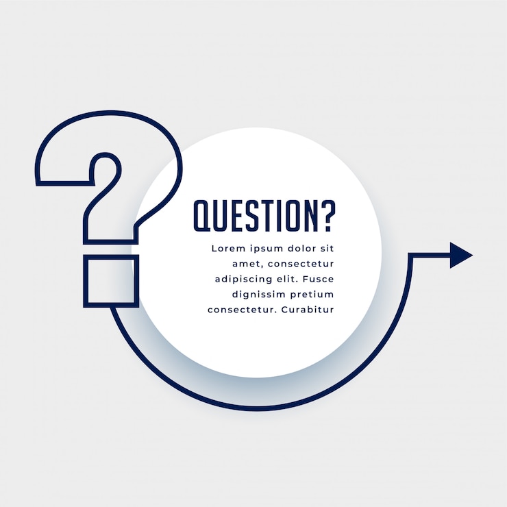 Vector gratuito fondo de signo de interrogación de estilo de línea con flecha apuntando
