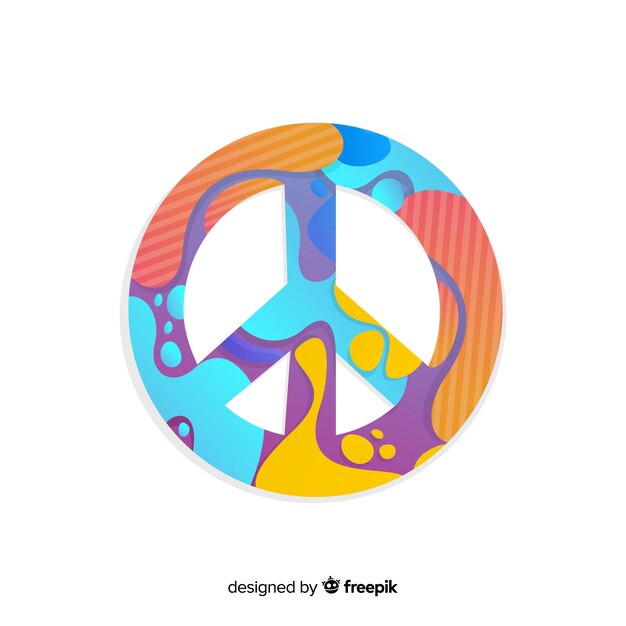 Fondo signo de la paz plano
