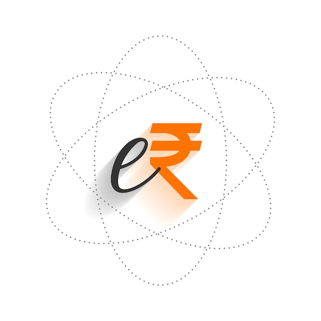 Vector gratuito fondo de símbolo de erupi de moneda virtual un vector de pago de billetera sin contacto
