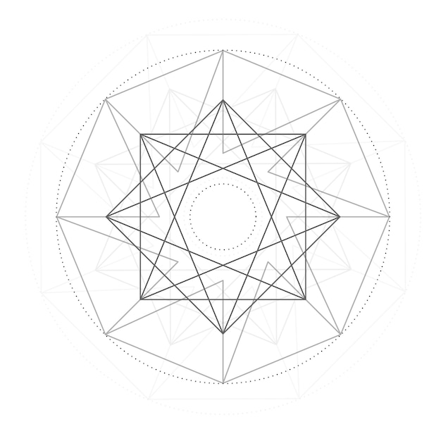 Fondo de símbolo de geometría abstracta descubrir alquimia y filosofía