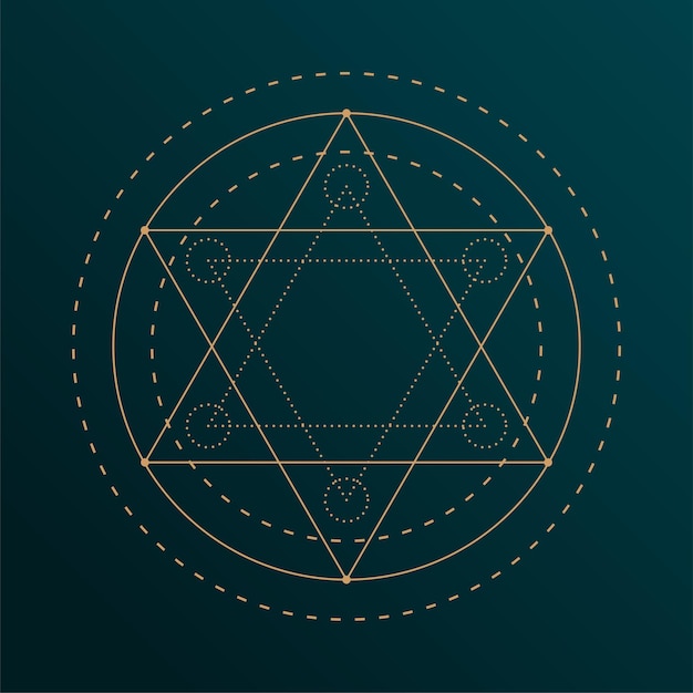 Fondo de símbolo de geometría abstracta para meditación y yoga