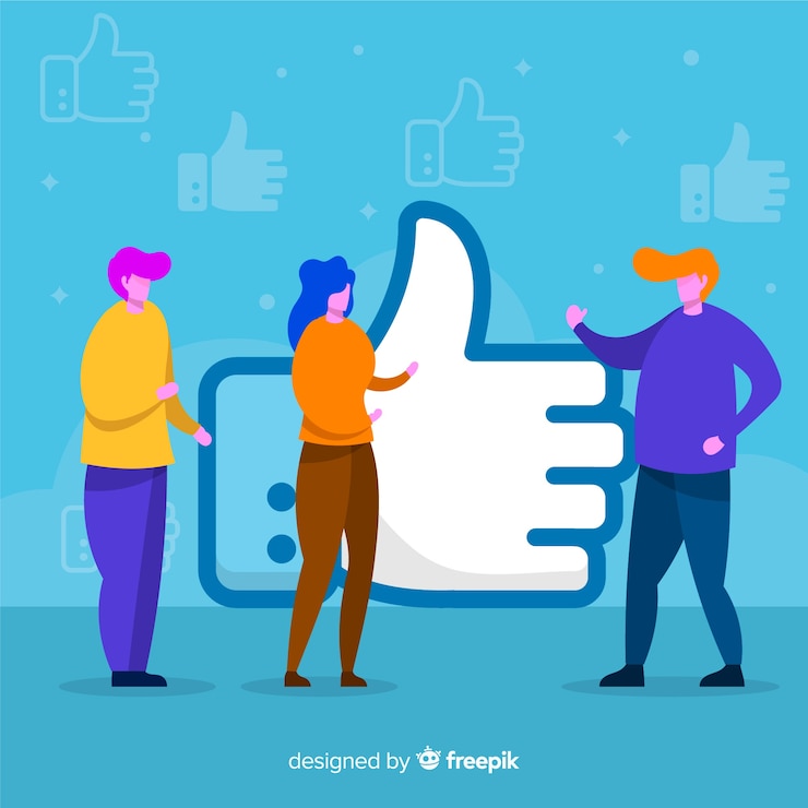 Vector gratuito fondo símbolo like gente joven