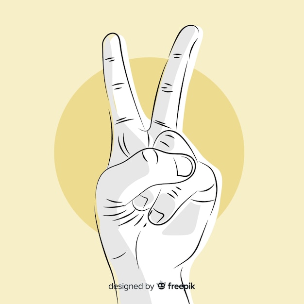 Vector gratuito fondo símbolo de la paz mano