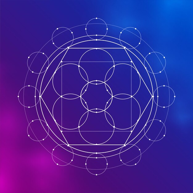 Fondo de símbolo sagrado abstracto combinado geometría y diseño de alquimia