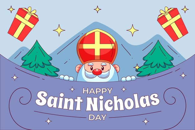 Fondo sinterklaas dibujado a mano