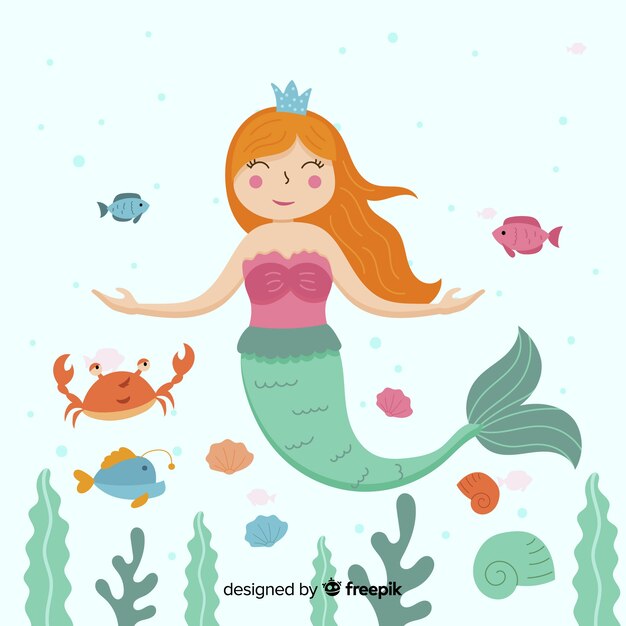 El fondo de la sirena plana