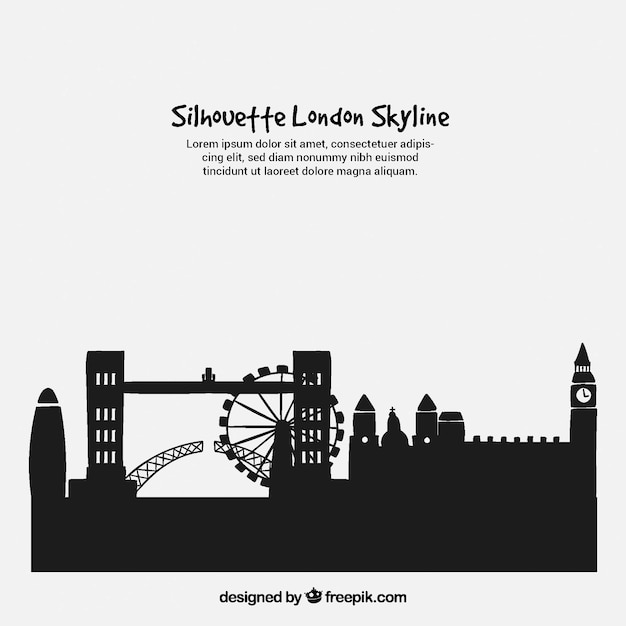 Vector gratuito fondo de la skyline de londres