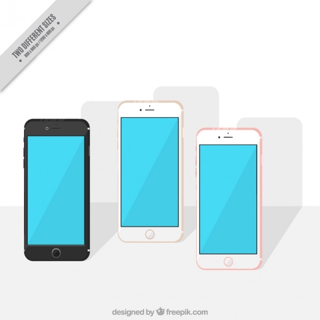 Vector gratuito fondo de smartphone en diseño plano