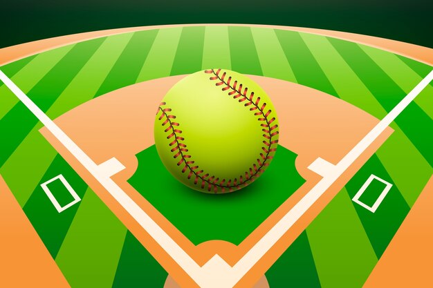 Fondo de softbol degradado