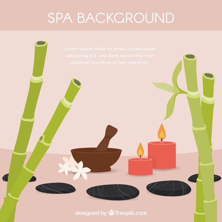 Vector gratuito fondo de spa en diseño plano