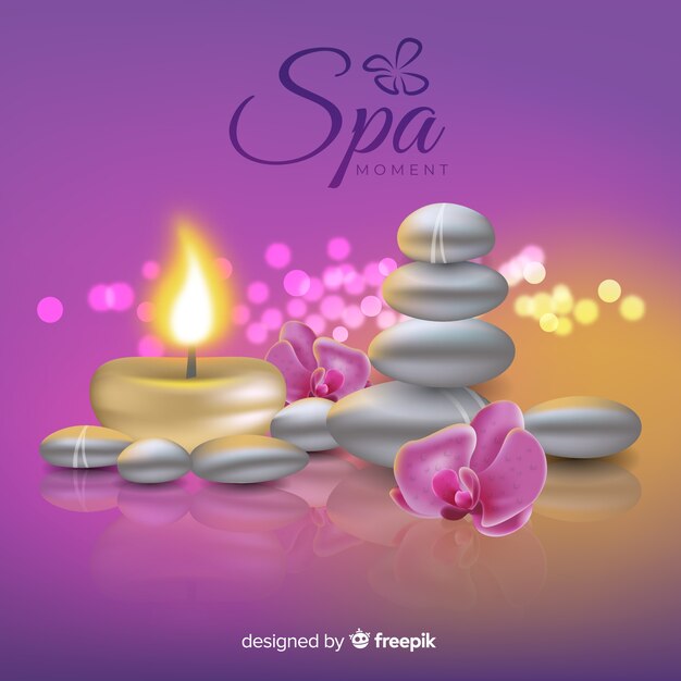 Fondo de spa piedras estilo realista