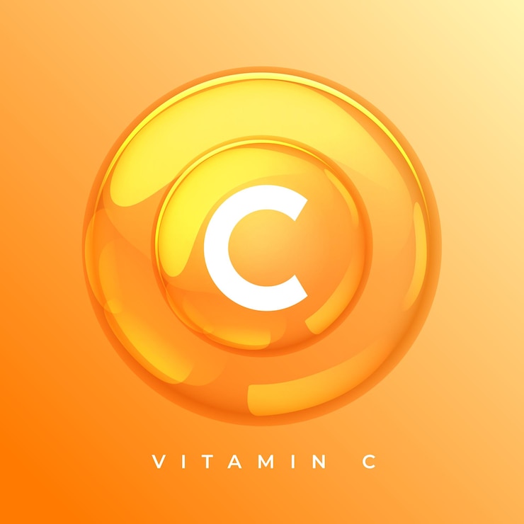 Vector gratuito fondo de suero mineral orgánico de vitamina c